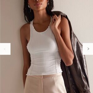 Free People Intimately Better This Way White Scalloped Tank